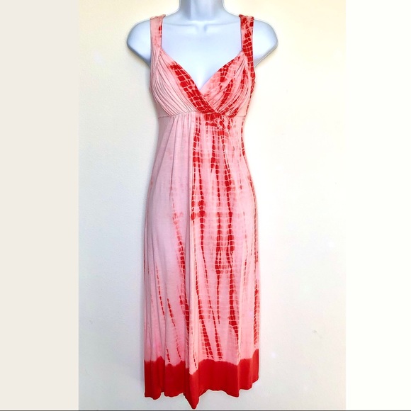 PINK ROSE⚡️Tie-Dye Spring/Summer Maxi Dress_M - Picture 1 of 8